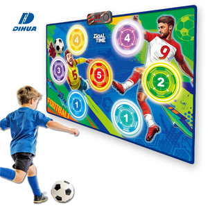 <span class=keywords><strong>Tapis</strong></span> de football mural avec musique et deux ballons, jeu d'entraînement <span class=keywords><strong>interactif</strong></span> pour le développement des compétences et le plaisir de jeu en intérieur - Product Image 1