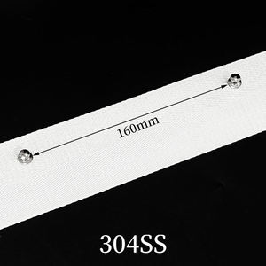 Ruban de pliage en S pour rideaux, 6 cm, en tissu polyester blanc, avec plis ondulés, en acier inoxydable 304, accessoire pare-soleil - Product Image 5