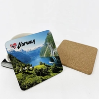 Sous-verres en MDF antique vierges de 4 mm, imprimables par sublimation, avec base en liège, pour boissons, écologiques