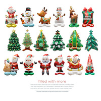 2024 arbre de noël père noël ballon joyeux noël feuille ballon fête décoration support ballons de noël