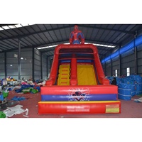 Toboggan gonflable extérieur à voie large Spider-Man Parc d'aventure en vinyle PVC Toboggan gonflable pour enfants Toboggan aquatique gonflable