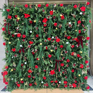 EG-GW35 2026 Nuovo Fondale per Matrimoni ed Eventi di Laurea, Decorazione Murale Floreale Artificiale Principalmente con Foglie Verdi - Product Image 1