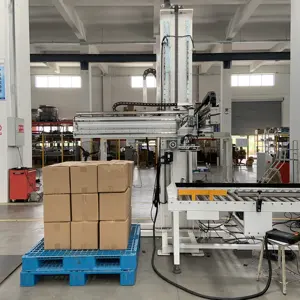 Shuhe Automatic Column Type Single Column Robot Palletizer And Beverage Filled Can Palletizer Machine Robot Palletizer