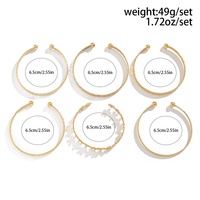 Juego de 6 Pulseras de Estilo Bohemio con Diseño de Estrella y Corazón, Brazalete Simple con Flores, Pulseras Apilables para Mujer, Joyería de Playa