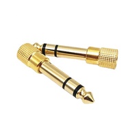 Adaptateur de conversion 6,5 mm, 6,35 mm vers 3,5 mm, pour microphone, audio, guitare