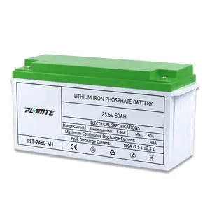 Batería de iones de litio Lifepo4 más vendida 100ah Lifepo4 batería 3,2 V 60ah 80ah 100ah 24V Lifepo4 batería para sistema Solar doméstico