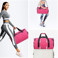Sac de sport décontracté grande capacité personnalisé pour femmes avec compartiment à chaussures et poche humide Sac de voyage