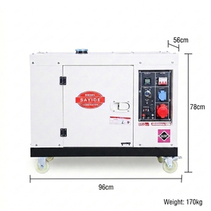 Generador Silencioso Monocilíndrico de 10KW con Arranque Blanco, 1. Gabinete Integrado Reforzado y Reductor de Ruido Equipado con Multifunciones - Product Image 1