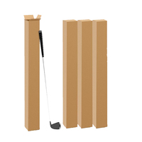 Boîte en carton ondulé de grande taille, brun kraft, rectangulaire, pour l'expédition de skateboards, emballage pour le transport de planches de surf