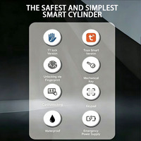 Serrure de porte intelligente professionnelle avec lecteur de carte RFID, empreintes digitales et WiFi pour porte en bois ou en alliage d'aluminium