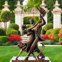 Sculptures de couple dansant en bronze 3D grandeur nature pour jardin extérieur, sur mesure, avec technique de moulage, souvenir à vendre