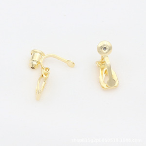 Adaptador de pendientes con clip, aleación de zinc, oro y plata de 18 quilates, para orejas no perforadas, convertidor de pendientes a clip, accesorio de joyería unisex - Product Image 4