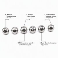 Billes percées en alliage d'aluminium 6061, billes à trou traversant personnalisées en vrac, OEM directement de l'usine, anodisation, échantillons gratuits