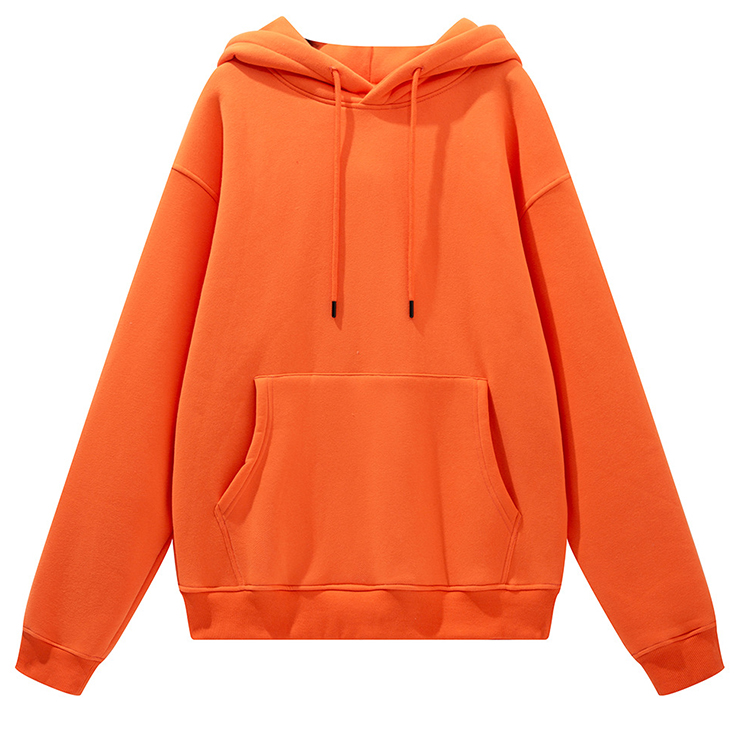 Orange Pullovers Hoodies
