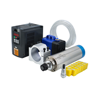 Moteur de broche refroidi par eau HLTNC 2,2 kW 220 V avec variateur de fréquence (VFD), pince de 80 mm et pompe à eau ER20 pour machine de gravure CNC