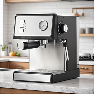 Italian 20bar High Pressure Pump Cappuccino Espresso Machine Maker Meter Clock Pod Ground Milk Foam for Hotels Outdoor Car Use - Product Image 1