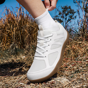 Men's Black Mesh Walking Shoes Lace-up Round Toe Breathable Rubber Outsole EVA Midsole All Seasons Casual Sneakers wholesale - Product Image 3
