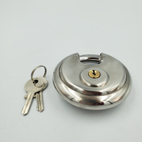 Échantillon disponible Verrouillage à tampon haute sécurité antivol en acier inoxydable Cadenas à disque rond Cadenas de 70mm
