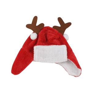 หมวกซานต้าสีแดงพร้อมที่ปิดหูและเขากวางเรนเดียร์ 43X31X39 ซม. - Product Image 1