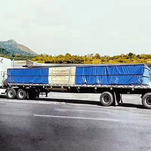 Bâche en PVC robuste pour camion plateau, tissu d'extérieur, avec rebords de 6 pieds, bâches légères pour bois de construction, bâches pour camions à plateau - Product Image 1