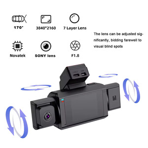 <span class=keywords><strong>Mini</strong></span> Car <span class=keywords><strong>DVR</strong></span> hộp đen 4K 3 kênh Dashcam phía trước và phía sau bên trong Wifi GPS Dash Máy ảnh 3 kênh 4K Video Recorder - Product Image 3