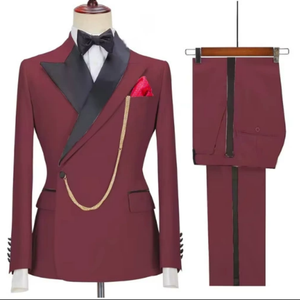 <span class=keywords><strong>Costume</strong></span> <span class=keywords><strong>homme</strong></span> nouvelle collection, <span class=keywords><strong>bordeaux</strong></span>, 2 pièces, coupe slim, pour mariage - Product Image 5
