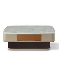 Table basse carrée en marbre de luxe moderne, faite à la main, portable, multifonctionnelle pour le salon, meubles pour la décoration de la maison