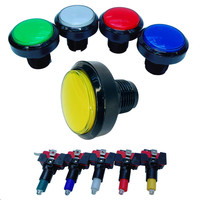 Boutons d'arcade rectangulaires de 46 mm, gros boutons d'arcade à LED, bouton poussoir momentané avec micro-interrupteur pour le contrôle des machines de jeu