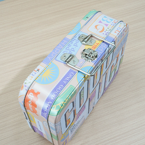 Tùy Chỉnh <span class=keywords><strong>Tin</strong></span> Hộp Ăn Trưa Với Xử Lý Kim Loại Quà Tặng Hộp Thiếc Trang Trí Bao Bì Container Thực Phẩm An Toàn Lưu Trữ Cho Kẹo Biscuit - Product Image 5