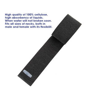 Papier de cou noir de qualité supérieure AIERPA NECKP-W, usage professionnel en salon, col en papier à volants, couvre-col, rouleau de volants noir - Product Image 2