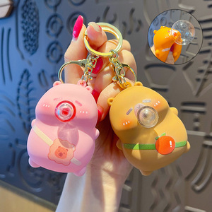 Porte-clés en silicone amusant avec bulles de savon, pendentif anti-stress pour sacs d'école et clés de voiture - Product Image 2