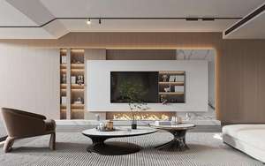 ตู้วางทีวีดีไซน์ทันสมัยสำหรับห้องนั่งเล่นโรงแรมวิลล่าเฟอร์นิเจอร์พร้อมที่เก็บของแบบซ่อน - Product Image 5