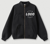 Jaket Sweater Unisex Oversize Resleting Musim Gugur 2026 Nyaman Ukuran Besar Bordir Timbul Ramah Lingkungan Streetwear