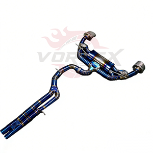 Échappement Catback Valvetronic Vortex Blue Burnt Titanium pour Audi RS3 2.5T, silencieux de course à découpe en forme de pie avec système à double embouts ovales - Product Image 3