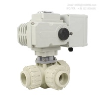 Vannes de mélange électriques à sécurité intégrée EDAK 10PPH3T/LQ+GR...-2B/2K PPH AC220V DC24V Ouverture et fermeture DN15-DN50 Vannes à bille 3 voies Type L T