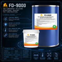 Scellant structurel en silicone bicomposant FEIDU'S HOME FD-9000 pour le jointement des murs-rideaux en verre et des structures en aluminium