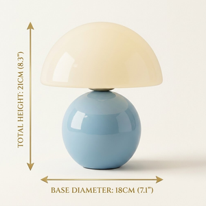 Retro Space Age Bedside Desk Light Cordless Rechargeable Night Light Mid Century Modern <strong>Funky</strong> Ceramic Mushroom <strong>Table</strong> <strong>Lamp</strong> - Product Image 5