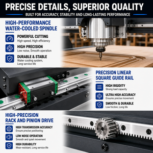 Máquina Router CNC Alpha 1325 de 3 Ejes con Husillo Único para Madera, MDF, Acrílico, Aluminio, Control Syntec, Motor Opcional, Producción de Muebles - Product Image 5