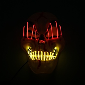 Bestseller Transfrontaliero: <span class=keywords><strong>Maschera</strong></span> Luminosa a Forma di Teschio Bianco a X <span class=keywords><strong>con</strong></span> Lunga Durata per Halloween, Carnevale e Atmosfera <span class=keywords><strong>Horror</strong></span> sul Palco - Product Image 4