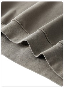 Felpa Personalizzata da <span class=keywords><strong>Donna</strong></span> con Lavaggio Acido, Scollo a V, in <span class=keywords><strong>Pile</strong></span>, <span class=keywords><strong>Oversize</strong></span>, Pullover da <span class=keywords><strong>Donna</strong></span>, Felpe Corte con Cappuccio all'Ingrosso - Product Image 6