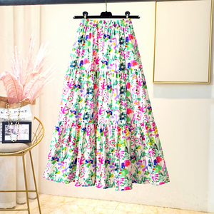 Vestido Floral de Verano para <span class=keywords><strong>Mujer</strong></span>, Vestido Largo Casual Elegante con Pliegues, Vestido Largo Floral Elegante para <span class=keywords><strong>Mujer</strong></span> - Product Image 4