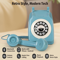 Téléphone fixe avec haut-parleur, téléphone sans fil BT avec assistant vocal, smartphone pour système Android et iOS, fonction d'assistant vocal
