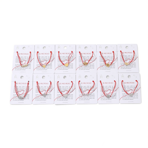 El Hilo Rojo Red Rope Stainless Steel <b>Bracelet</b> Set 12Pcs Heart Shape Unisex Gift Casual Style - Product Image 2