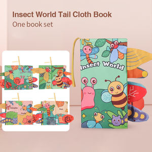 Livre en tissu pour l'éducation précoce des enfants <span class=keywords><strong>jouet</strong></span> de développement du cerveau de bébé déchirure livre d'éducation précoce dur anneau papier caillot de queue d'animal - Product Image 3