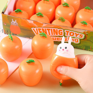 Juguetes Antiestrés de Conejo y Zanahoria de Pascua BoTu, Pelota de Conejo para Apretar para Niños, Juguete para Aliviar el Estrés, para Rellenar Cestas de Pascua, Decoración de Pascua - Product Image 3