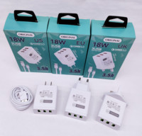 Chargeur universel pour téléphone portable électrique 3 ports USB 5V/3A 12W à charge rapide avec protection OTP/OVP pour écouteurs et téléphones portables - Vente en gros