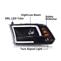 Neue Facelift LED-Scheinwerfer-Einheit Frontleuchte für Dodge RAM 1500/2500/3500 2009 2010 2011 2012 2013 2014 2015 2016 2017 2018