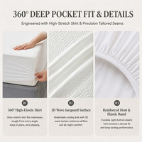 Protège-matelas hypoallergénique rafraîchissant avec couche d'air, imperméable, respirant et doux, pour enfants et adultes