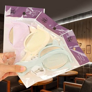 Portable <b>Handheld</b> Makeup <b>Mirror</b> Oval Shape Silver Lens Multi Size Cosmetic Handle <b>Mirror</b> For Beauty Salon Use - Product Image 1