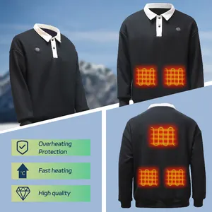 New Plus-Size Heated Jacket With Heat-Up Control Sensitive Sweater Hoodie Coat Equipped With Phone Power Bank And Battery Pack